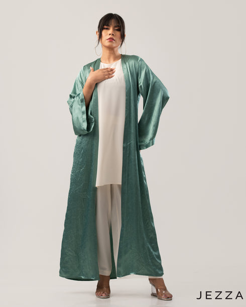Ankle-Length Crush Satin & Polyester Three-Piece Set 61952